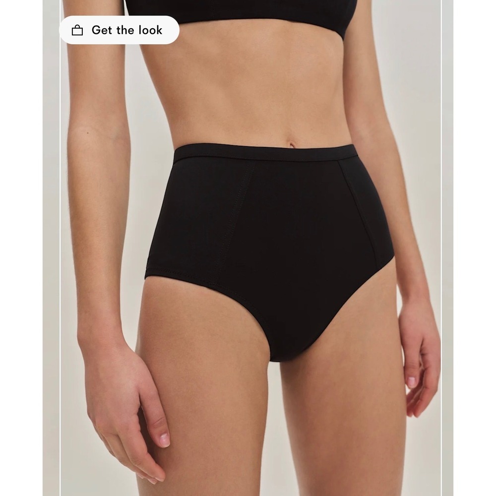 Reformation Black High-Waist Bikini Bottoms